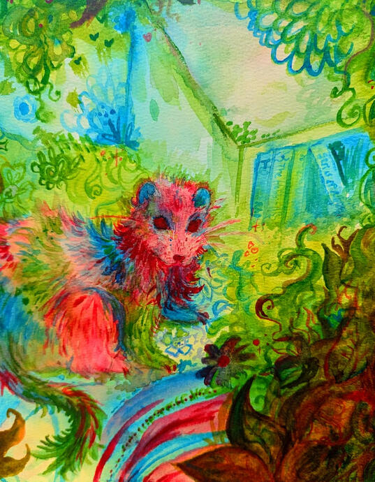 Ferret :) ( Watercolor , 2024 )