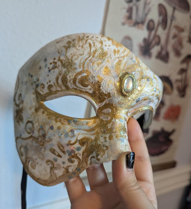 Crescent Knight Mask ( Mixed media , 2024 )