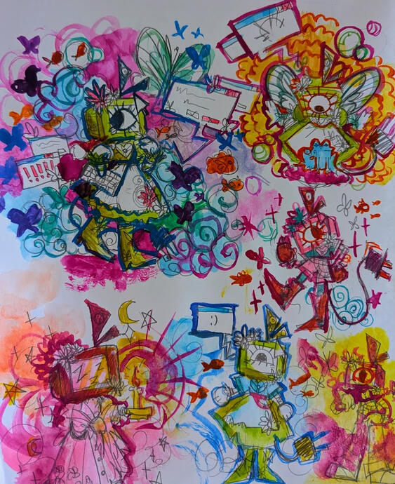 Tv Sona ( Watercolor & Pencil , 2025 )