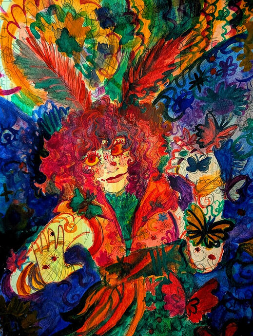 Moth Time ( Watercolor , 2025 )